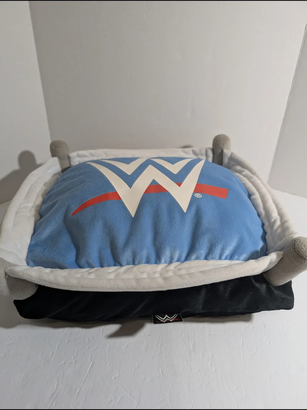 WWE Plush Chair Cushion - Blue with White Logo